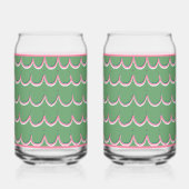 Pink Scallop Soda Glass Blikvorm Glas (Rechts)