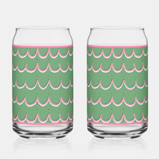 Pink Scallop Soda Glass Blikvorm Glas (Rechts)