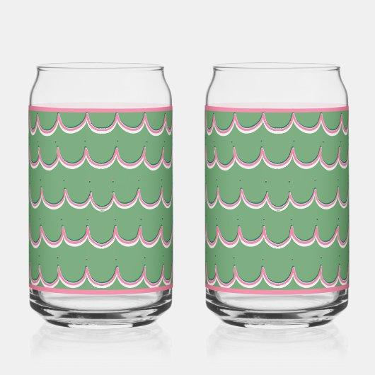 Pink Scallop Soda Glass Blikvorm Glas (Achterkant)