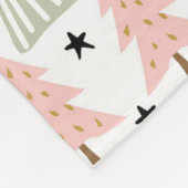 Pink Scandinavian Christmas  Fleece Deken (Hoek)