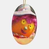 Pink Scarecrow Lady Keramisch Ornament (Links)