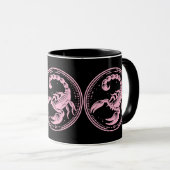 Pink Schorpioen Astrologie Sterrenbeeld Schorpioen Mok (Voorkant rechts)