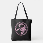 Pink Schorpioen Astrologie Sterrenbeeld Schorpioen Tote Bag (Achterkant)