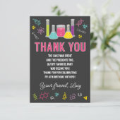 Pink Science Thank You Card Bedankkaart (Staand voorkant)