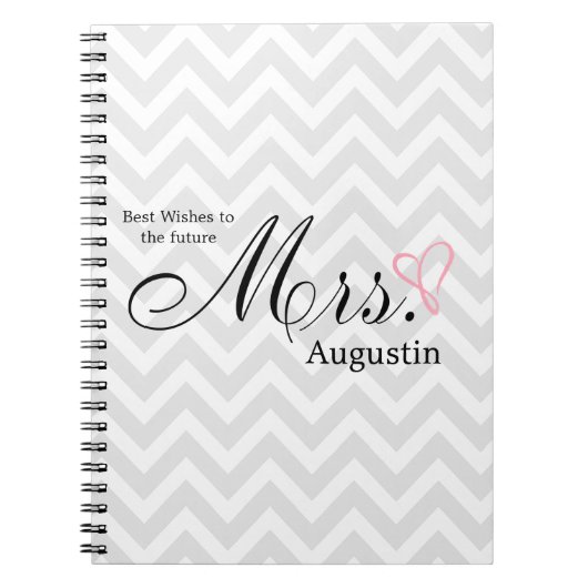 Pink Scribble Heart Future Mrs Wedding Planner Notitieboek (Voorkant)