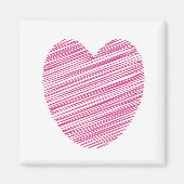 Pink Scribble Heart Magneet (Voorkant)