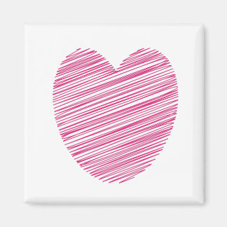 Pink Scribble Heart Magneet