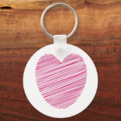 Pink Scribble Heart Sleutelhanger (Voorkant)