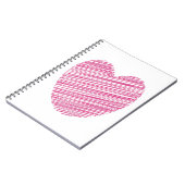 Pink Scribble Heart Spiral Notitieboek (Linkerzijde)