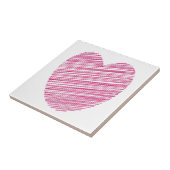 Pink Scribble Heart Tegeltje (Zijkant)