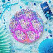 Pink Scribble Schattige Girly Dragon Wyvern Inugam Papieren Bordje (Feest)