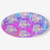 Pink Scribble Schattige Girly Dragon Wyvern Inugam Papieren Bordje (Gekanteld)