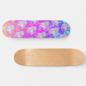 Pink Scribble Schattige Girly Dragon Wyvern Inugam Persoonlijk Skateboard (Horizontaal)