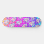 Pink Scribble Schattige Girly Dragon Wyvern Inugam Persoonlijk Skateboard (Horizontaal)