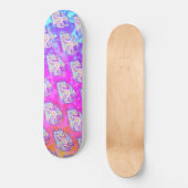 Pink Scribble Schattige Girly Dragon Wyvern Inugam Persoonlijk Skateboard (Voorkant)