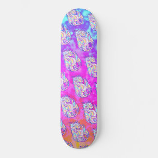 Pink Scribble Schattige Girly Dragon Wyvern Inugam Persoonlijk Skateboard