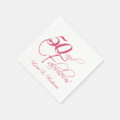 Pink Script 50e en geweldig! Birthday Servetten (Hoek)