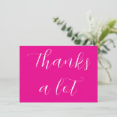 Pink Script Business Thank You Note Card Bedankkaart (Staand voorkant)