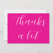 Pink Script Business Thank You Note Card Bedankkaart (Voorkant)