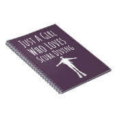 Pink Scuba Diving Gift For Girls Diver Water Sport Notitieboek (Rechterzijde)