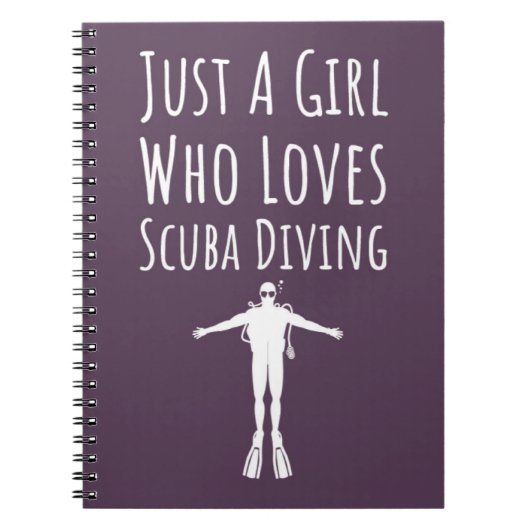 Pink Scuba Diving Gift For Girls Diver Water Sport Notitieboek (Voorkant)