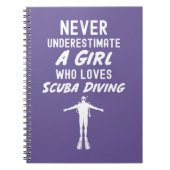 Pink Scuba Diving Gifts For Girls Diver Snorkeling Notitieboek (Voorkant)