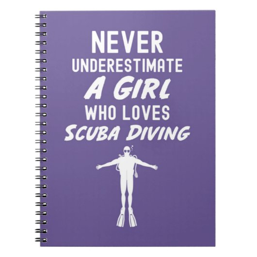 Pink Scuba Diving Gifts For Girls Diver Snorkeling Notitieboek (Voorkant)