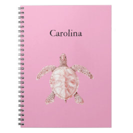 Pink Sea Turtle Notitieboek