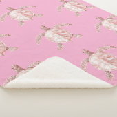 Pink Sea Turtles Sherpa Deken (3/4)