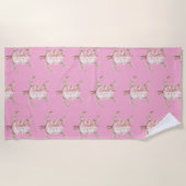 Pink Sea Turtles Strandlaken (Voorkant)