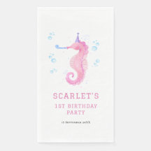 Pink Seahorse 1st birthday