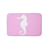 Pink Seahorse Bathroom Mat. Badmat (Voorkant)