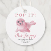 Pink Seal - Pop het! Als ze pop! Bedankjes Labels (Achterkant)