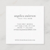 Pink Seashell Vierkante Visitekaartje (Achterkant)