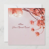 PINK SEASHELLS, FLOWERS MONOGRAM Beach Weddenschap Kaart (Achterkant)