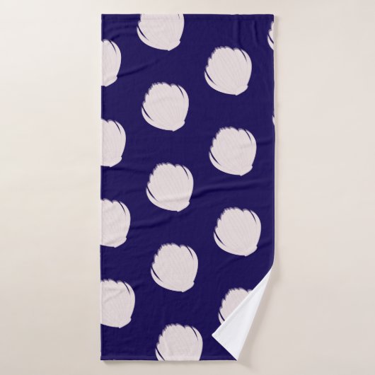 Pink Seashells Pattern Beach Badhanddoek (Badhanddoek)
