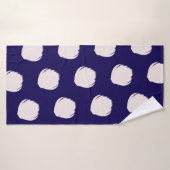 Pink Seashells Pattern Beach Badhanddoek (Badhanddoek)