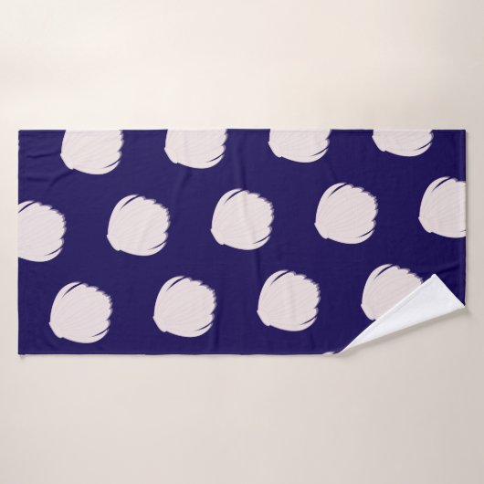 Pink Seashells Pattern Beach Badhanddoek (Badhanddoek)