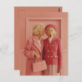 Pink Secrets and Surprised Style Briefkaart (Voorkant / Achterkant)