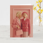 Pink Secrets and Surprised Style Kaart (Gele Bloem)