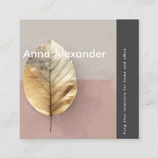 Pink Serenity Design 4 Vierkante Visitekaartje (Voorkant)