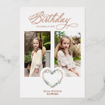 Pink Shades Birthday 2 Photos Floral Heart