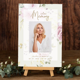 Pink Shades Botanical Floral Traditional Photo Fun Poster