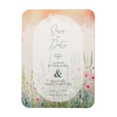 Pink Shades Delicate Romantic Wildflowers Field Magneet (Verticaal)