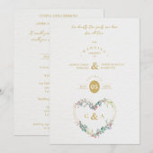 Pink Shades Heart Luxury Romantic Botanical Floral Kaart (Voorkant / Achterkant)