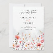 Pink Shades Spring-Inspired Rustic Boho Romantic Save The Date (Voorkant)