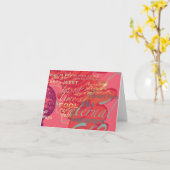 Pink Shakespeare Love Quotes Verjaardag Kaart (Gele Bloem)