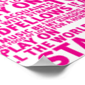 Pink Shakespeare tekstontwerp Poster (Hoek)