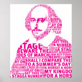 Pink Shakespeare tekstontwerp Poster (Voorkant)