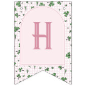Pink Shamrock Happy Birthday Foto Vlaggetjes (Tweede vlag)